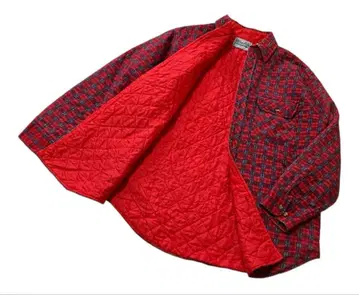 OUTDOOR EXCHANGE 안감 퀼팅 체크 플란넬 셔츠 자켓