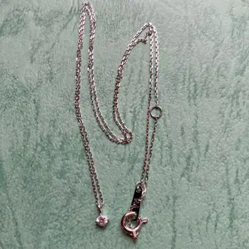 새상품급 k10 싱글 볼 다이아몬드 목걸이 K10WG 스킨 주얼리