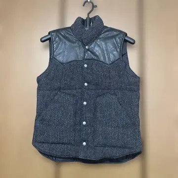 해리스 트위드 가죽 요크 베스트 M 해리스 트위드