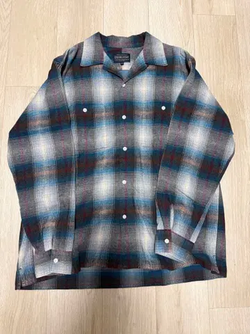 펜들턴 체크 무늬 긴팔 플란넬 셔츠 M