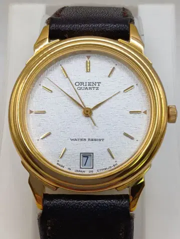 ORIENT 쿼츠 손목시계 골드 케이스