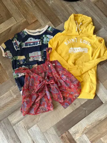 T셔츠 후드티 꽃무늬 뷔스티에 세트