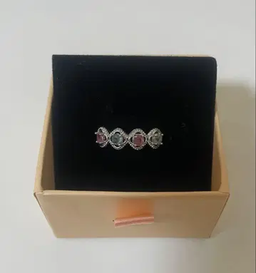 실버 다색석 반지 새상품