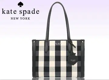 새상품 케이트 스페이드 체크 무늬 토트백 A4