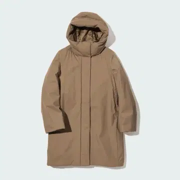 UNIQLO XL 하이브리드 다운 코트 브라운