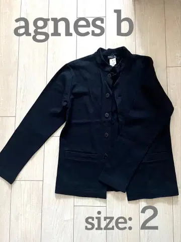 90s agnes b 아그네스베 맨투맨 가디건 블랙