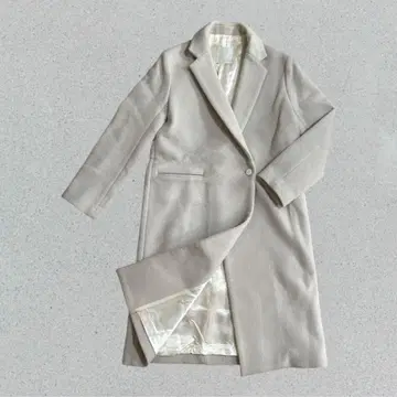 새상품급 화이트 울 롱 코트 surefeel 슈어필 개럴개런트 취급