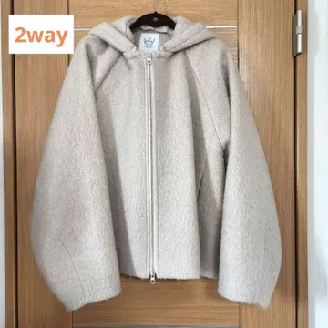 LOUNIE 루니 후드 부착 블루종 베이지 38 사이즈