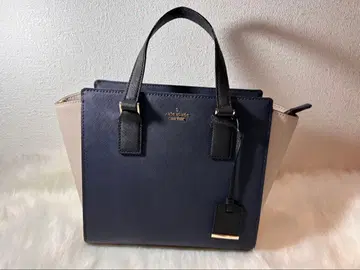 케이트 스페이드 토트백 네이비/베이지