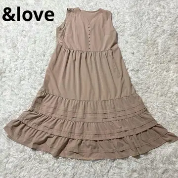 [ &love 앤드러브 ] 티어드 원피스(3L) 베이지 플레어