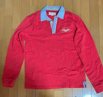 AVIREX LTD 빨간색 긴팔 피케 셔츠