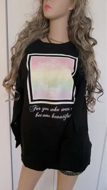 새상품 Rady 레인보우 로고 프레임 트레이닝복 후드티