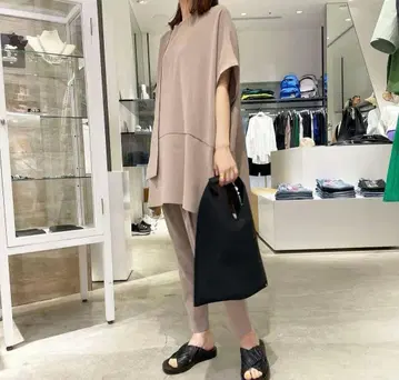 엔폴드 턱 팬츠 38 베이지