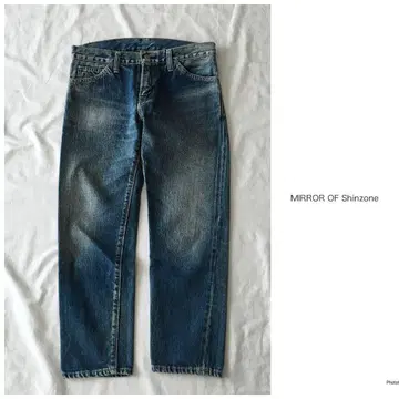 미러 오브 신존 [세탁 가능] 빈티지 워시 가공 데님 팬츠