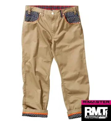스트릿 스타일에도! RIMASTER 도트 절개 치노 팬츠 롤업 절개