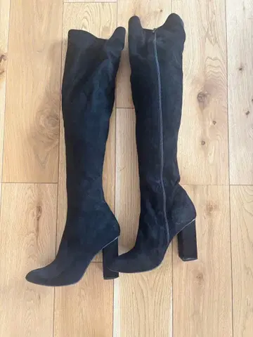 MIIA 블랙 니하이 부츠