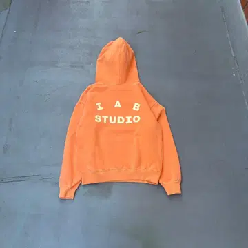 IAB STUDIO 로고 오렌지 풀오버 후드티 맨투맨 남성용