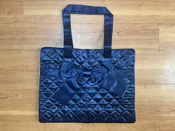 NaRaYa 네이비 리본 포함 퀼팅 토트백 L 사이즈