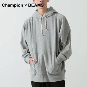 챔피온 BEAMS 별주 REVERSE WEAVE 속기모 풀오버 후드티