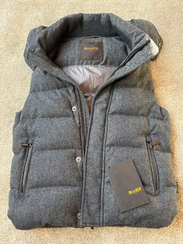 새상품급 MooRER 울 캐시미어 다운 베스트