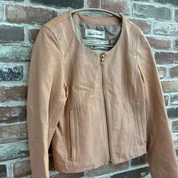 Bark Tannage 핑크 가죽 자켓 34 나노 유니버스