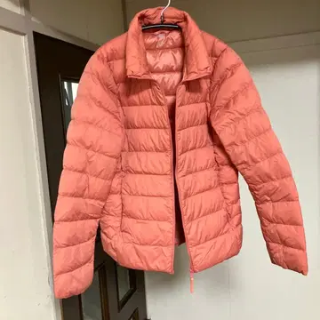 UNIQLO 핑크 퀼팅 다운 자켓