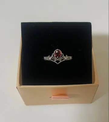 실버 반지 빨간색 보석 포함 새상품