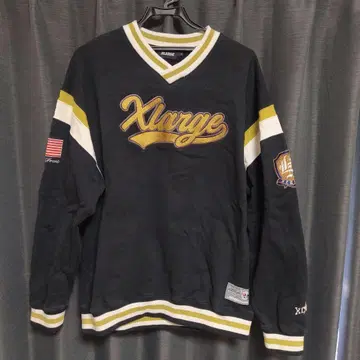 XLARGE V넥 트레이닝복 L 사이즈 블랙/올리브