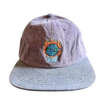 huf 불꽃 로고 자수 그레이 캡