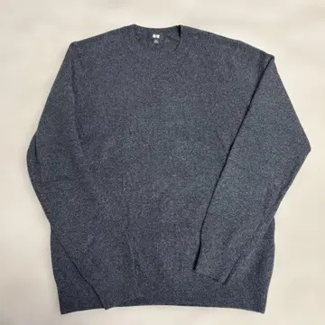 UNIQLO 다크 그레이 크루넥 캐시미어 스웨터 M