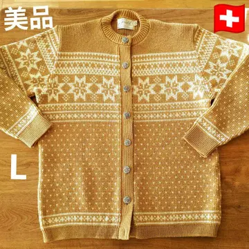새상품급 Jersild 울 100% 노르딕 가디건 L 스위스