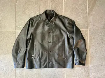 TARO HORIUCHI th 합성 가죽 자켓