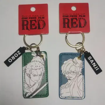 가죽 느낌 키링 조로 상디 원피스 키링 Film RED