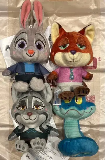 남코 한정판 주토피아2 빨간 볼 마스코트 봉제 인형 전종 세트