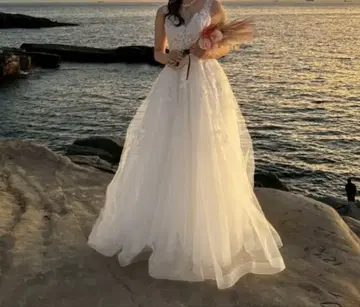 shien 웨딩 드레스 A 라인 레이스 장식