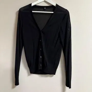 블랙 니트 가디건