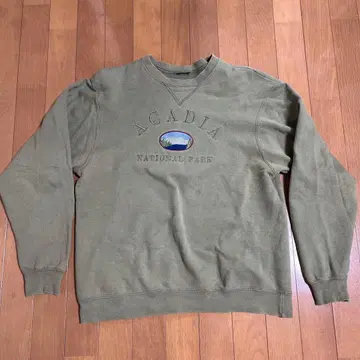 구제 의류 ACADIA NATIONAL PARK 맨투맨 올리브 그린