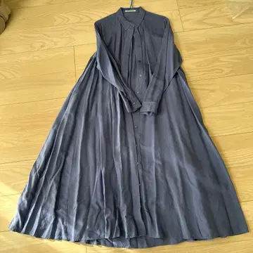 ADIEU TRISTESSE 그레이 긴팔 셔츠 원피스