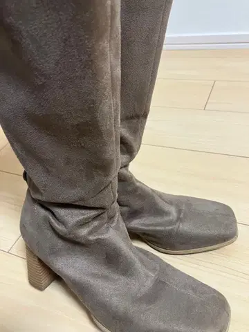 새상품급 [머큐리 듀오] 스웨이드 롱 부츠_23cm(브라운)