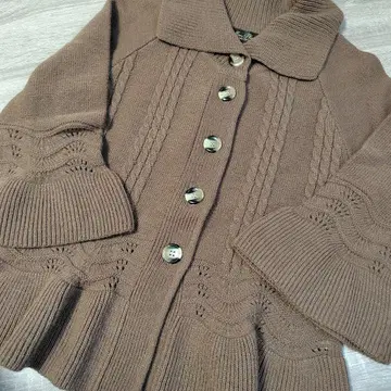[ 새상품급 ] 브라운 케이블 니트 가디건