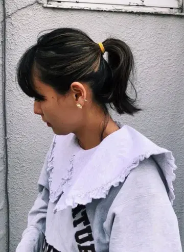 [ holiday ] super dry 프릴 칼라 롱 T