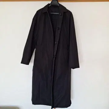 두클라쎄 블랙 롱 코트 리버서블