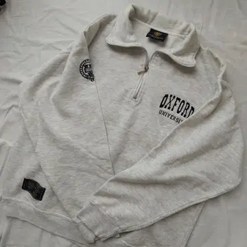 옥스퍼드 대학 하프 지퍼 맨투맨