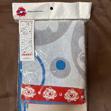 간사이 만박 공식 라이선스 그레이 파랑 무늬 대형 스포츠 타월