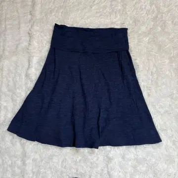 LANDS'END 플레어 스커트 M 허리밴딩 무릎 기장 귀여운 심플