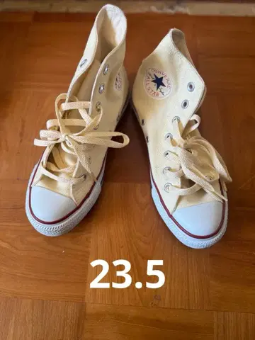 Converse 올스타 하이컷 스니커즈 크림