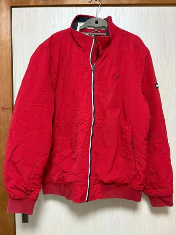 TOMMY JEANS 레드 나일론 자켓 L