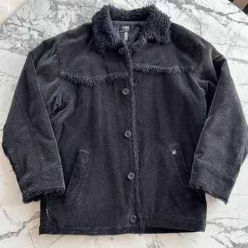 GOTCHA 보아 칼라 자켓 M 블랙 플리스