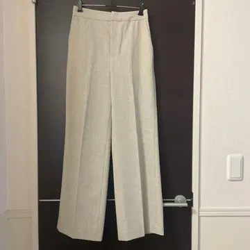 M-Premier BLACK 라이트 베이지 와이드 팬츠 밴딩