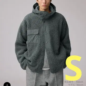 GU 보아 플리스 스냅 후드티 ENGINEERED GARMENTS S